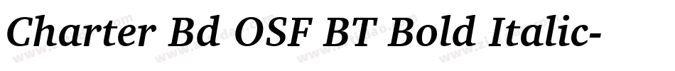 Charter Bd OSF BT Bold Italic字体转换